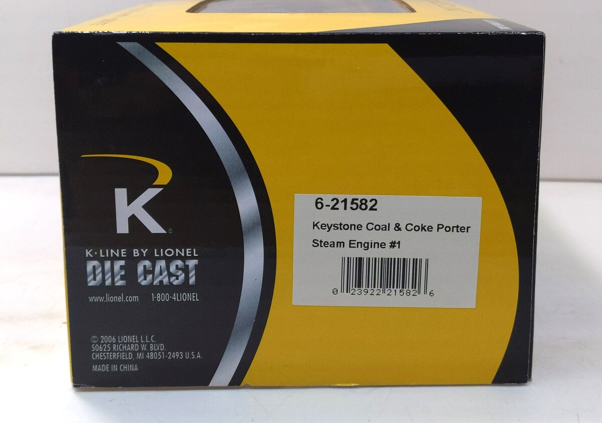 Lionel 6-21582 O Keystone Coal & Coke Porter Die-Cast Steam Engine #1