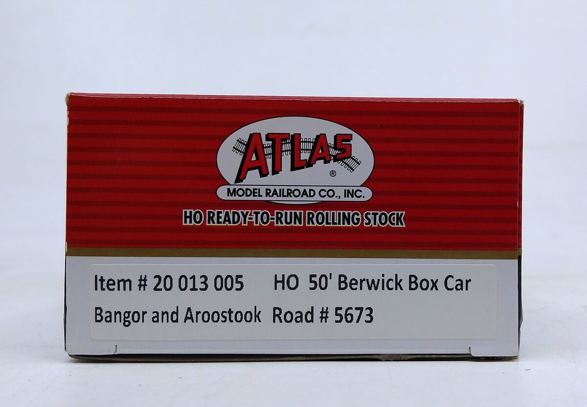 Atlas 20013005 HO Scale Bangor and Aroostook 50' Berwick Boxcar #5673