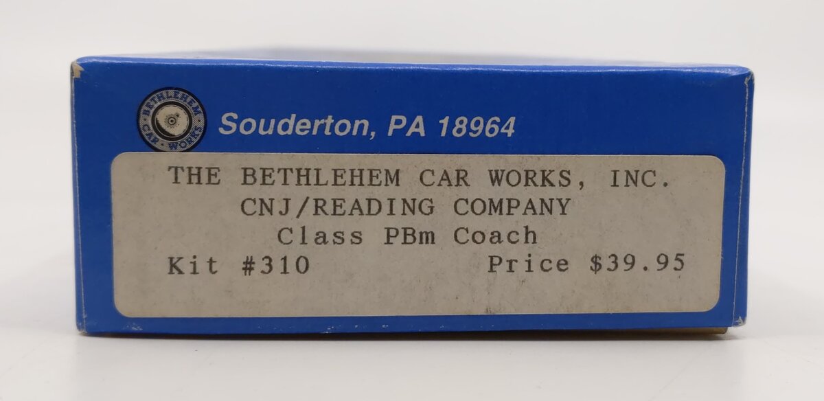 Bethlehem 310 HO CNJ/Reading PBM Suburban 63' Steel Coach