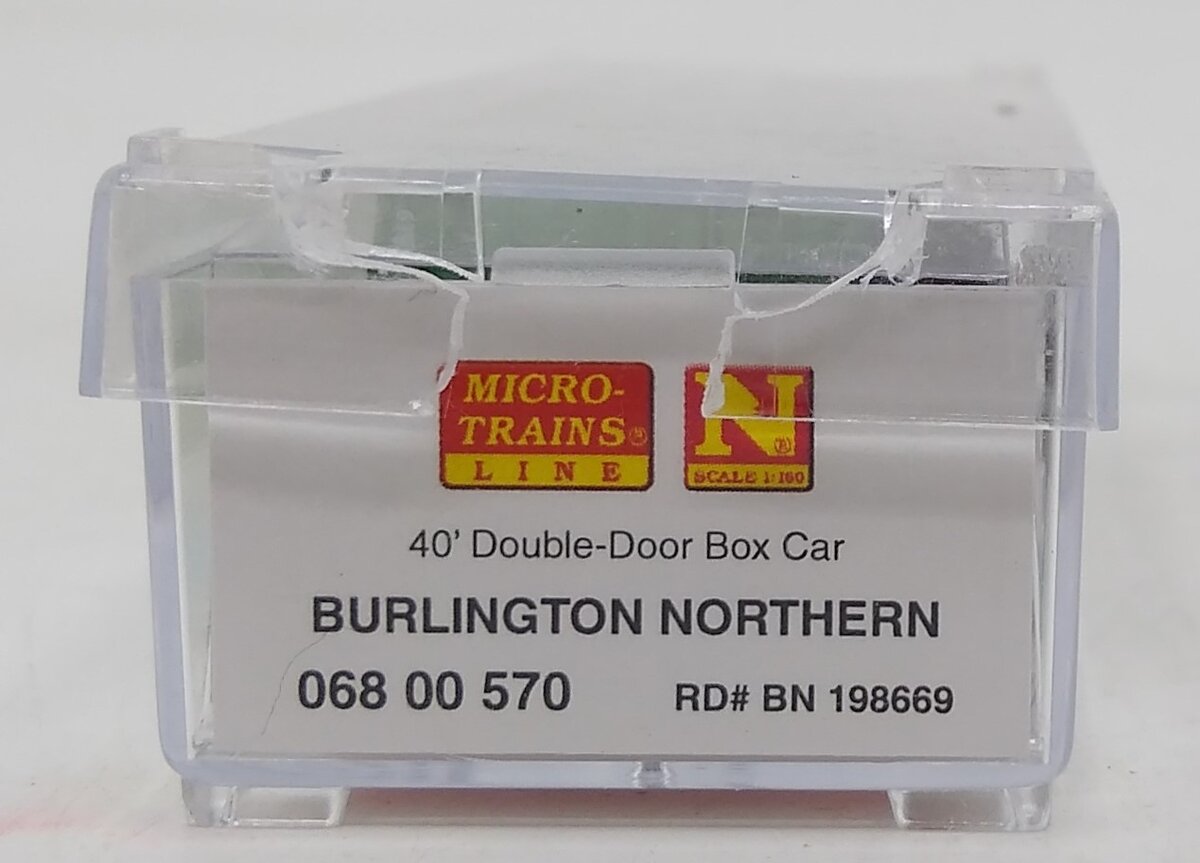 Micro-Trains 06800570 N Burlington Northern 40' Double Door Boxcar #198669