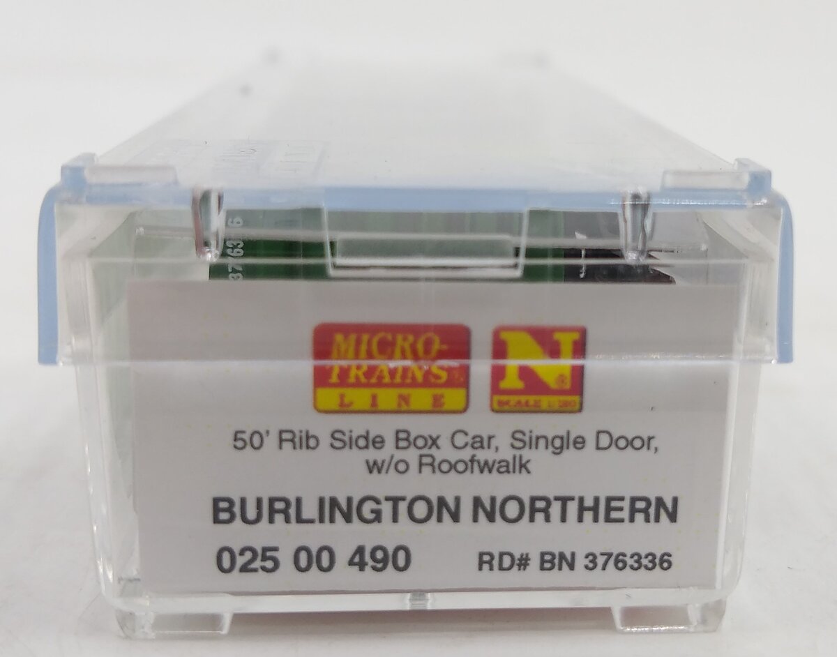 Micro-Trains 02500490 N Burlington Northern 50' Rib Side Boxcar #376336 NIB