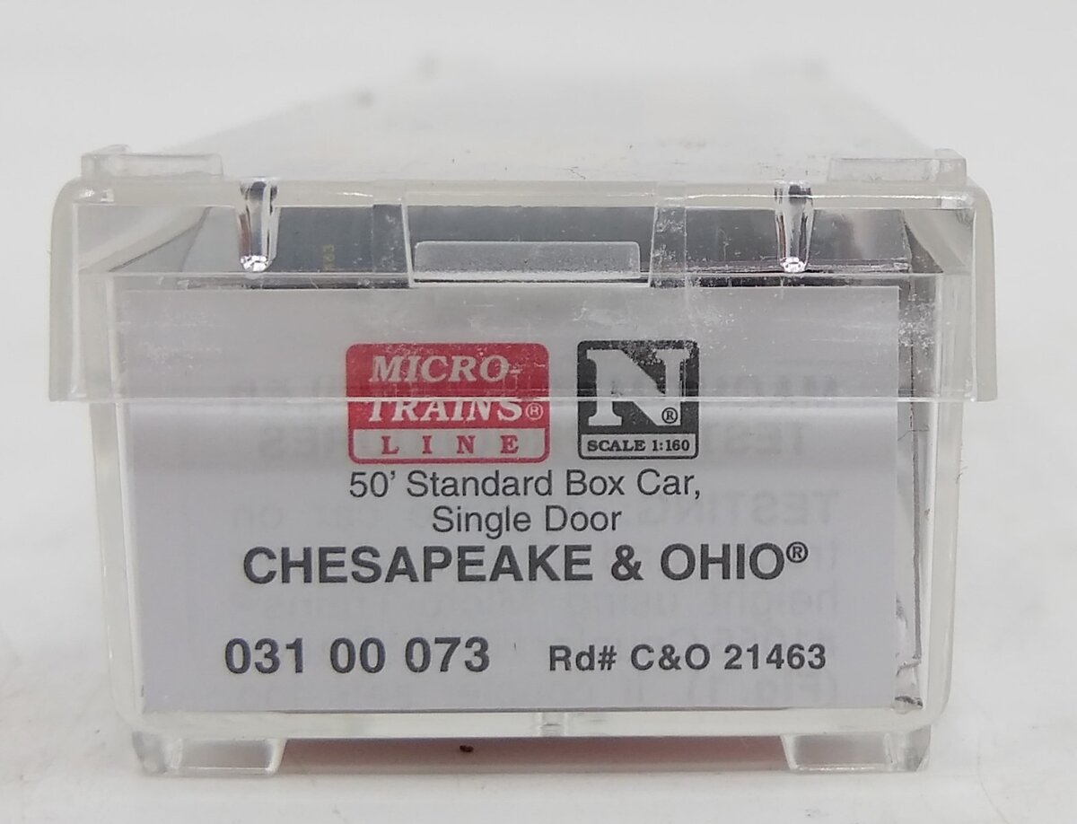 Micro-Trains 03100073 N Chesapeake & Ohio 50' Standard Single Door Boxcar #21463