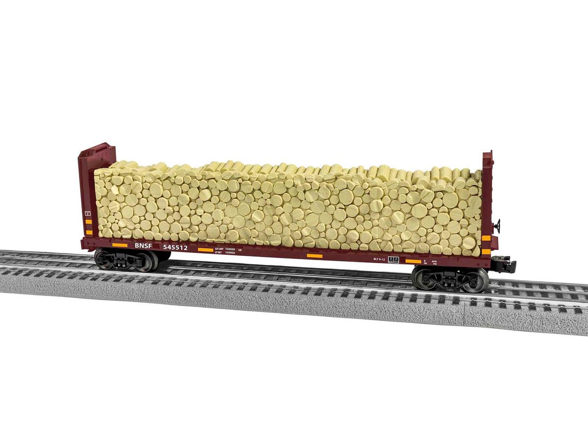 Lionel 2043092 "O-Gauge" Burlington Northern Santa Fe Bulkhead Flatcar #545512 NIB