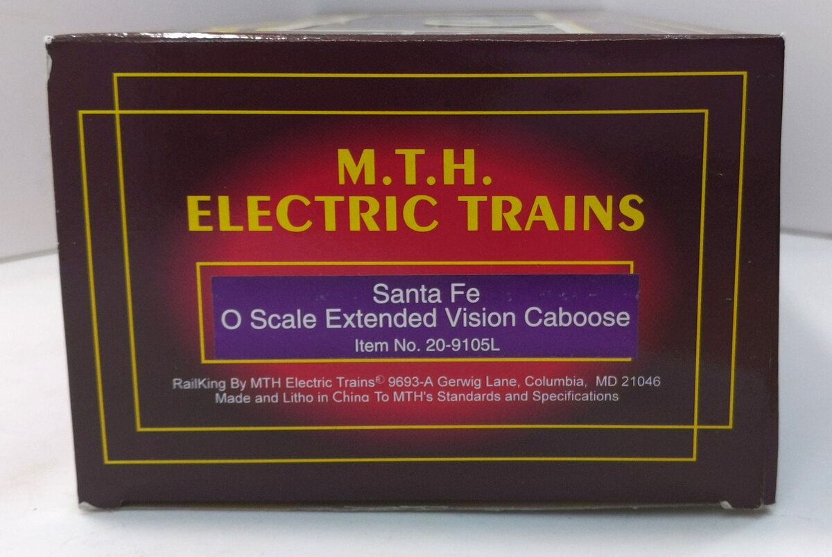 MTH 20-9105 O Gauge Santa Fe Extended Vision Caboose #999793 LN/Box