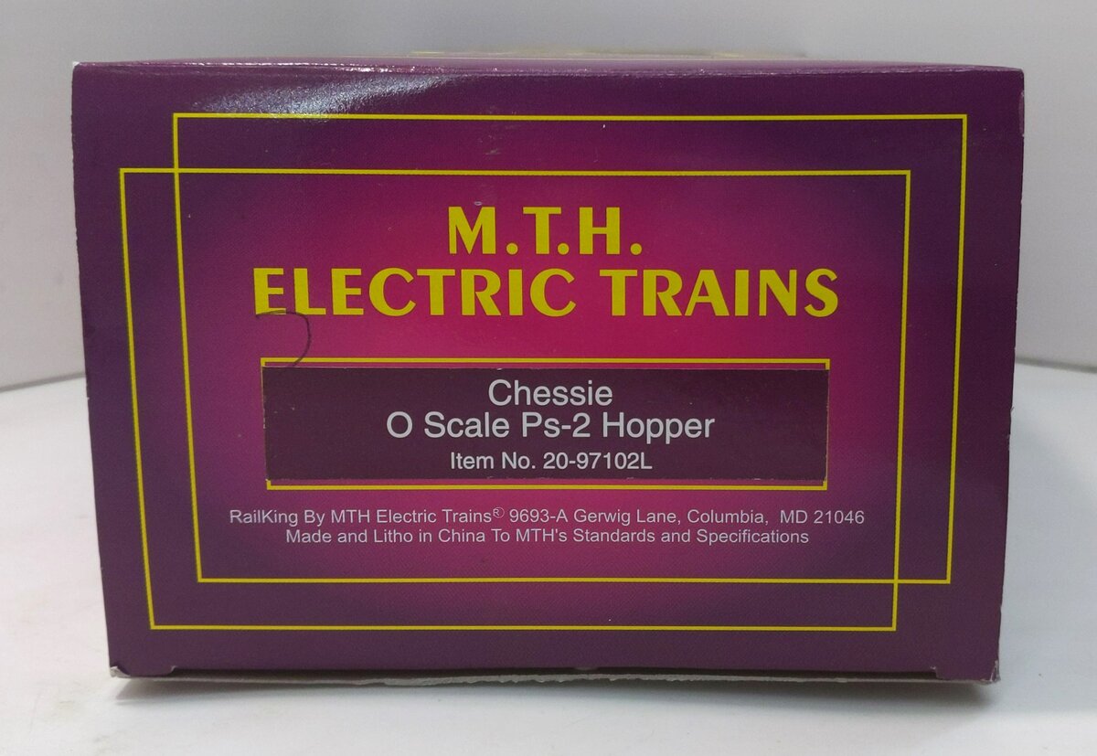 MTH 20-97102 O Gauge Baltimore & Ohio Chessie PS2 Covered Hopper #631123 LN/Box