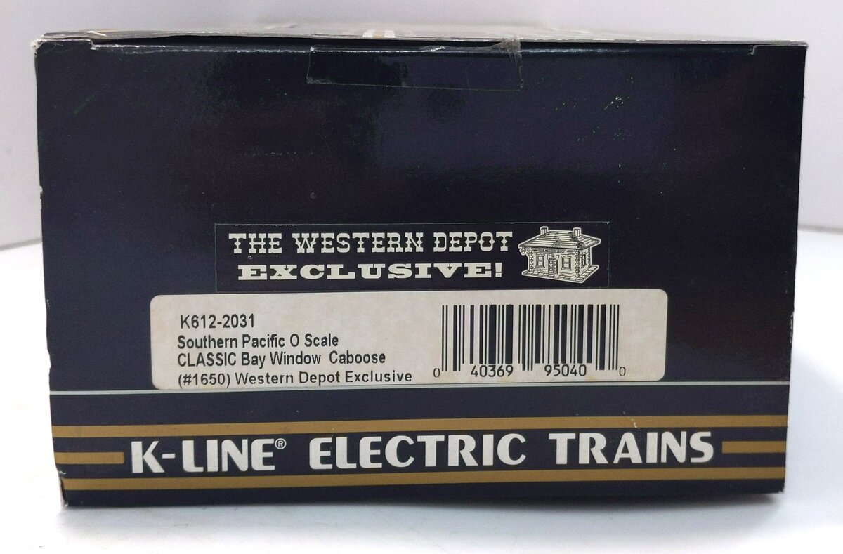 K-Line K612-2031 O Gauge Southern Pacific Bay Window Caboose #1650 LN/Box