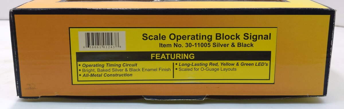 MTH 30-11005 O Gauge Silver & Black Operating Block Signal LN/Box