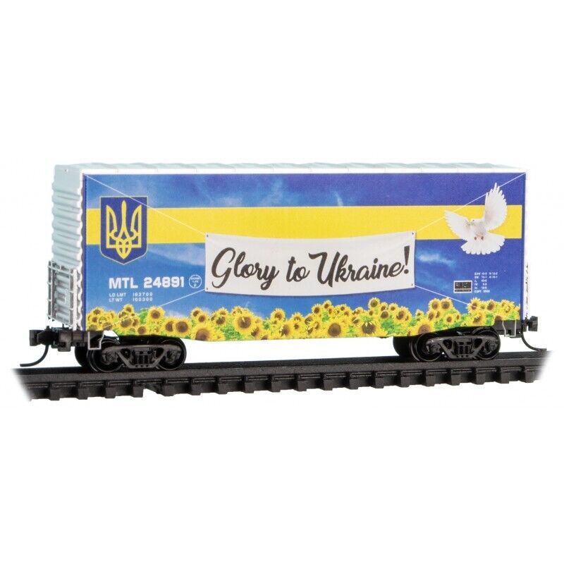 Micro-Trains 10100820 N Ukraine Tribute 40' High Cube Boxcar #24891