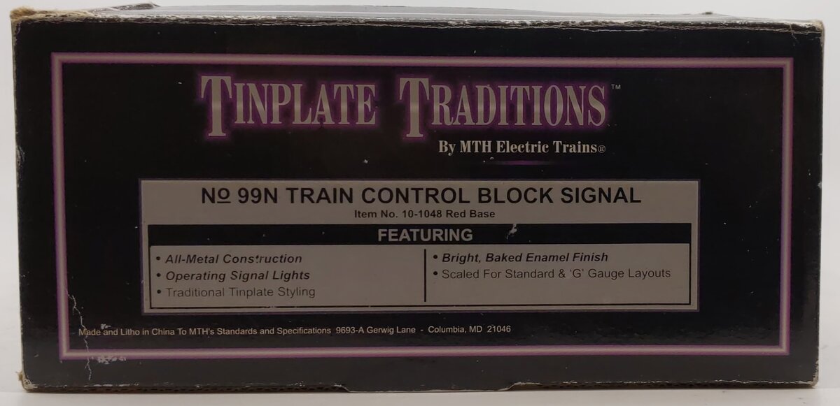 MTH 10-1048 Standard Gauge No. 99 Train Control Block Signal NIB