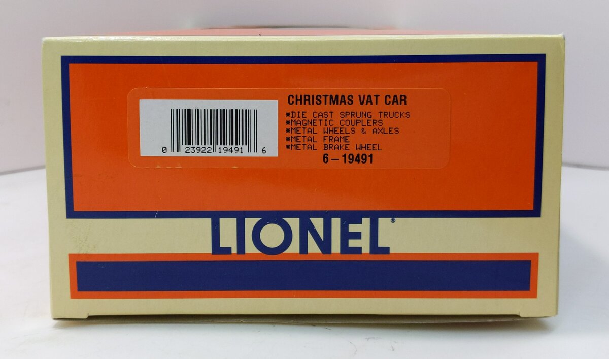 Lionel 6-19491 O Gauge Christmas Vat Car