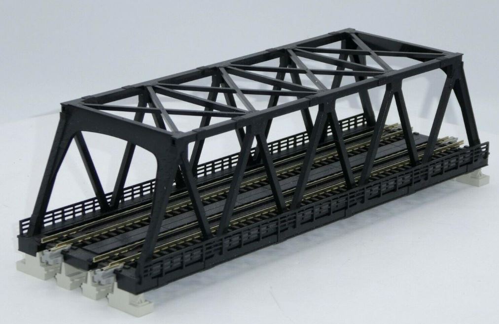 Kato 20-438 N 9-3/4" Black Double-Track Truss Bridge