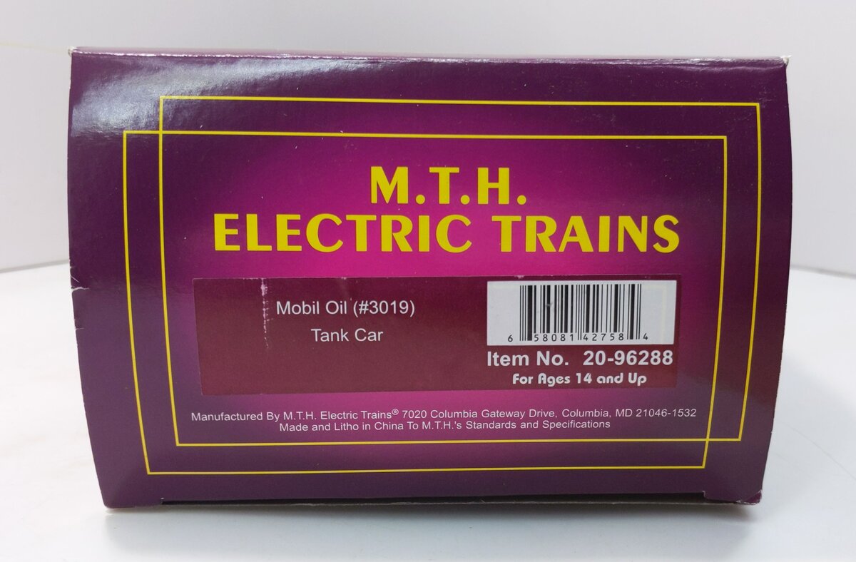 MTH 20-96288 O Mobil Oil Tank Car #3019