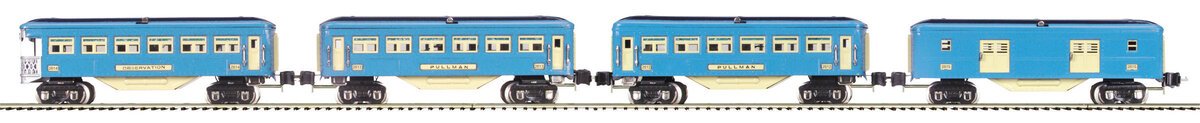 MTH 11-80001 O Gauge Blue Comet 4-Car 2600 Set