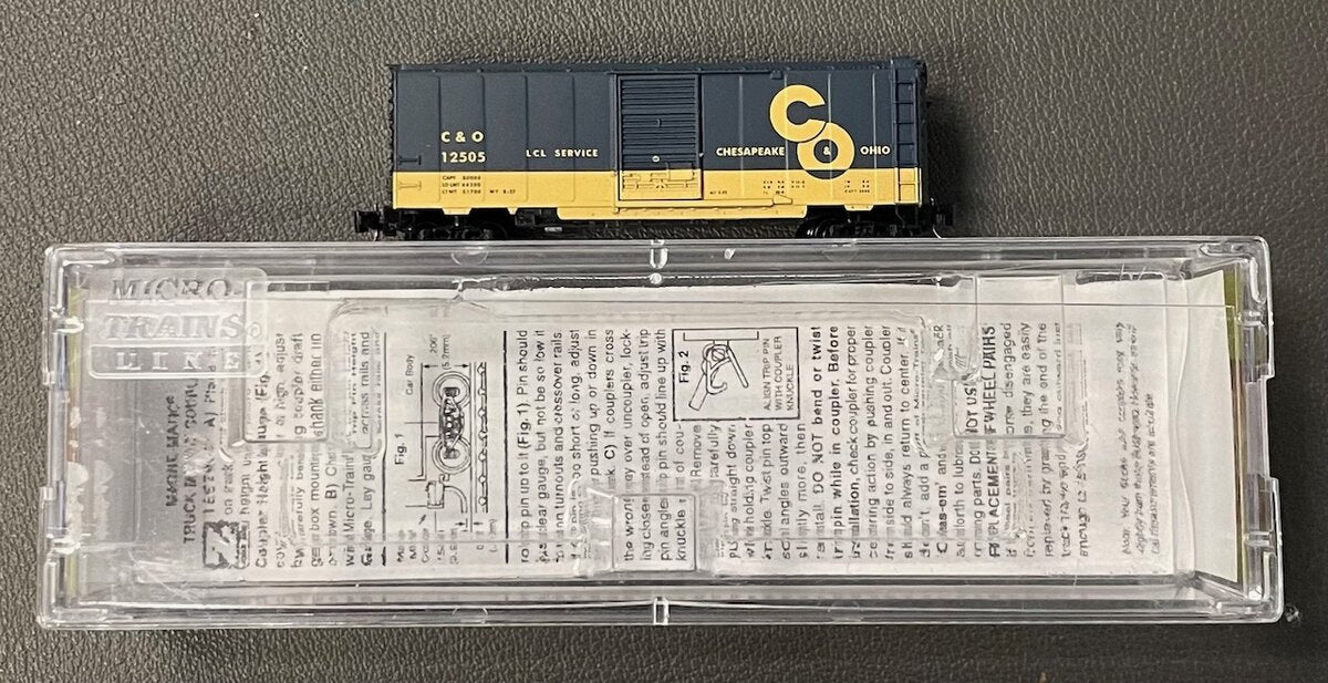 MicroTrains 50000862 Z 40' Standard Box Car Chesapeake & Ohio #12505