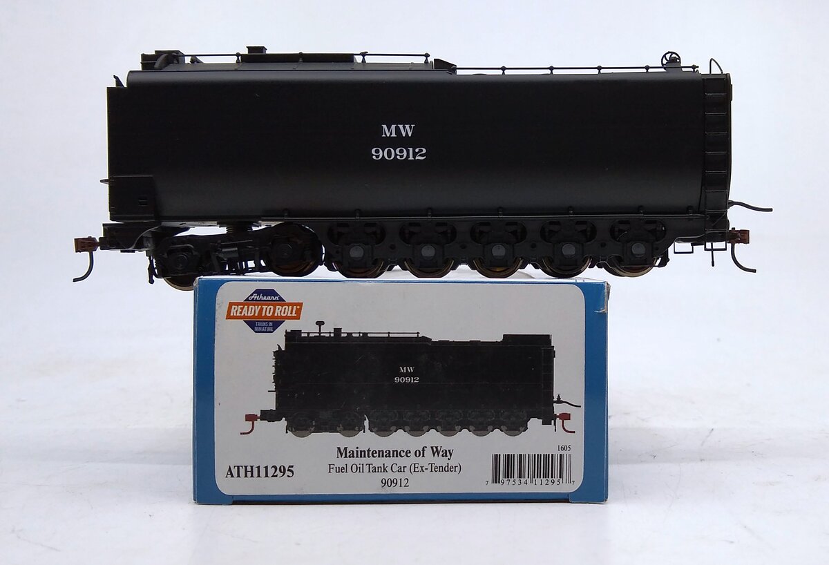 Athearn 11295 HO Maintenance of Way RTR Black Service Tender Loco #90912