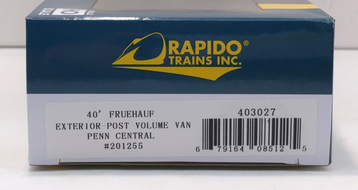 Rapido Trains 403027 HO PC 40' Fruehauf Exterior-Post Volume Van #201255