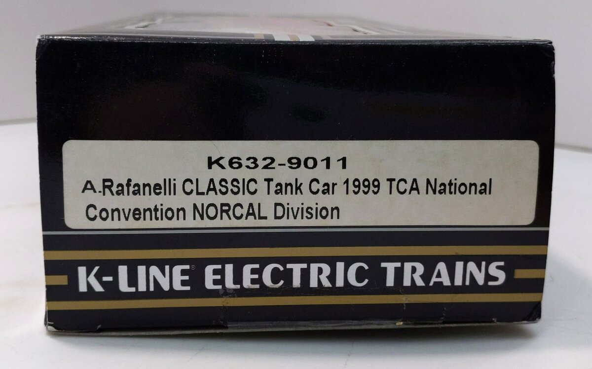 K-Line K632-9011 O A Rafanelli 1999 TCA NORCAL Division Wine Tank Car #4685 NIB