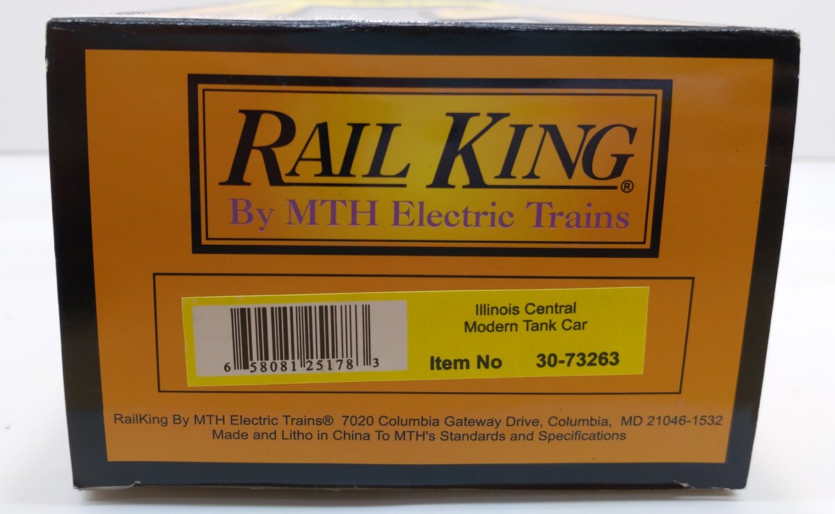 MTH 30-73263 O Illinois Central Modern Tank Car #625438