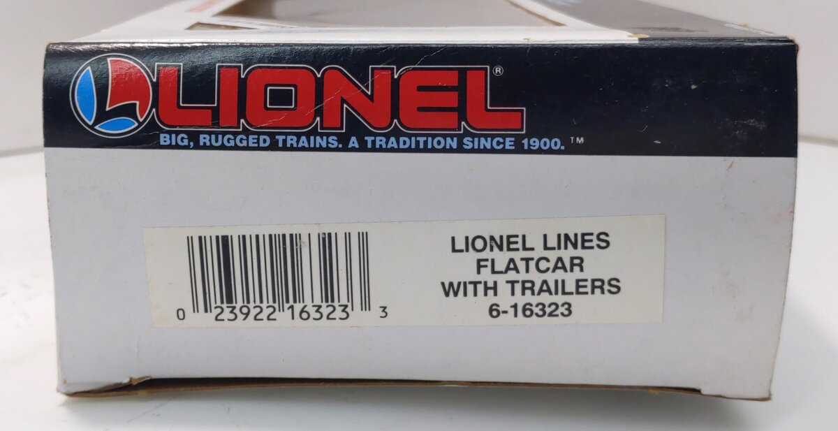 Lionel 6-16323 O Gauge Lionel Lines Flatcar w/ Trailers LN/Box