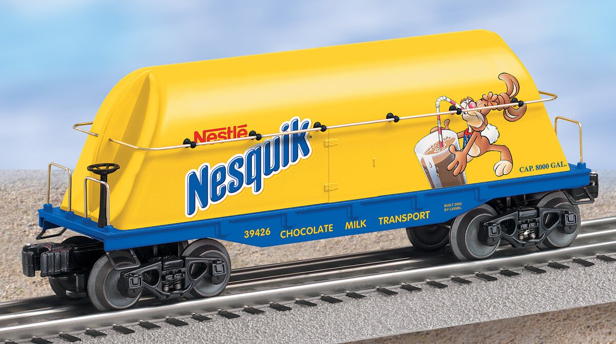 Lionel 6-39426 O Gauge Nesquik Flatcar with Milk Container