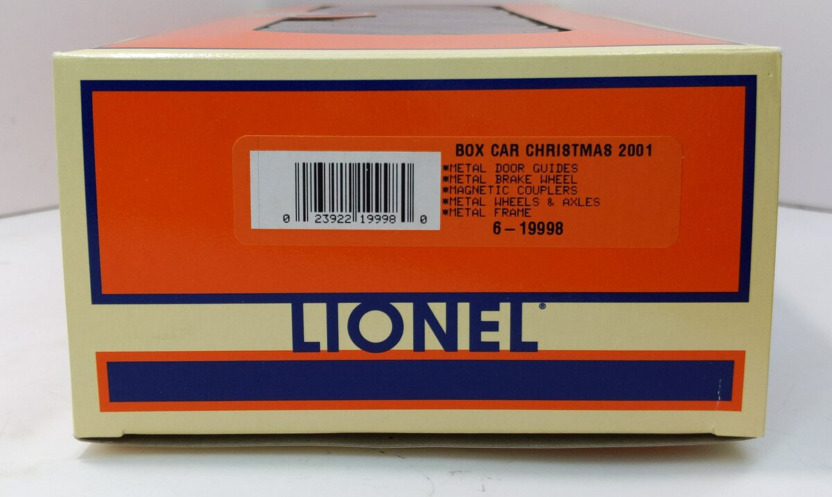 Lionel 6-19998 O Gauge 2001 Christmas "Season Greetings" Boxcar NIB