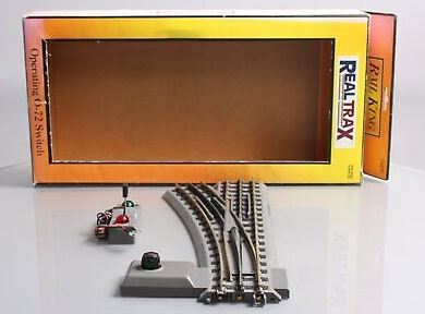 MTH 40-1021 O72 RealTrax Nickel Silver Left Hand Remote Switch Turnout