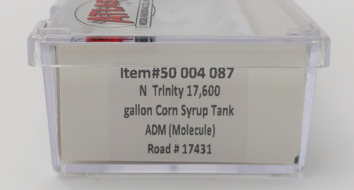 Atlas 50004087 N ADM (Molecule) 17,600 Trinity Corn Syrup Tank Car #17431