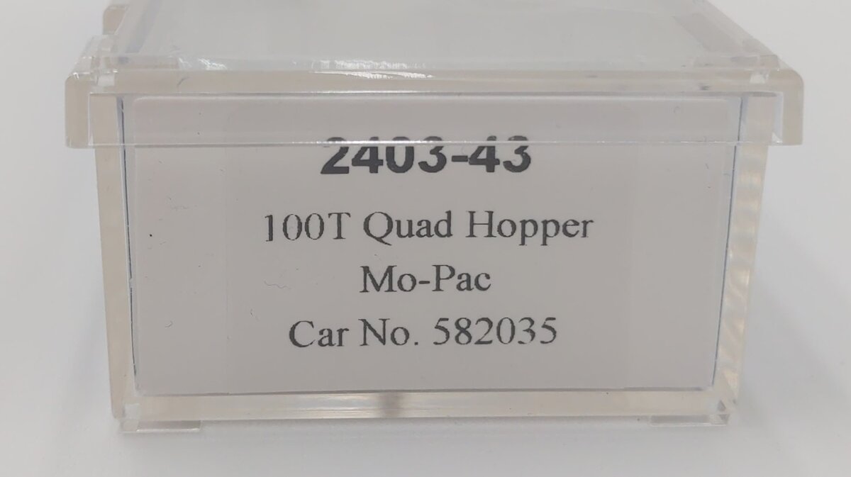 Trainworx Inc 2403-43 N Missouri Pacific 100T Quad Hopper #582035 NIB