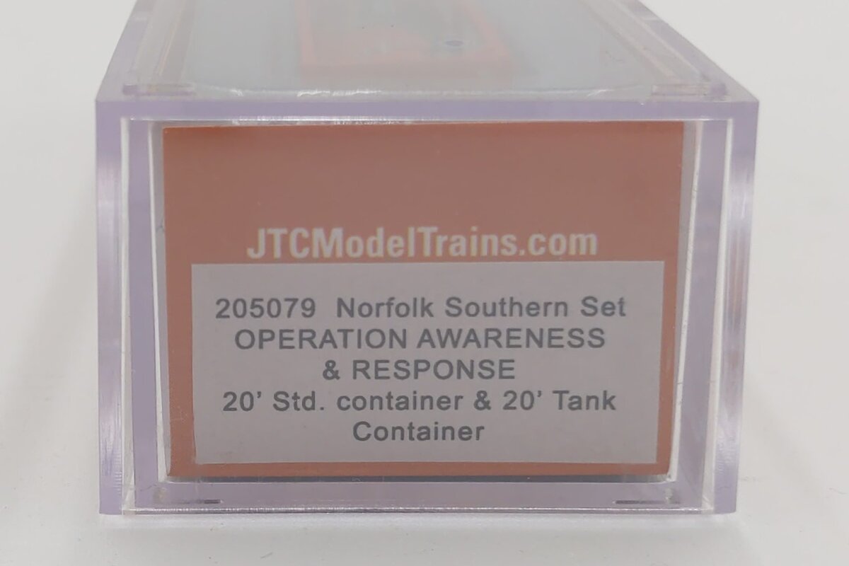 JTC Model Trains 205079 N NS Oar 20'' Container & Tank Container Set (Set of 2)