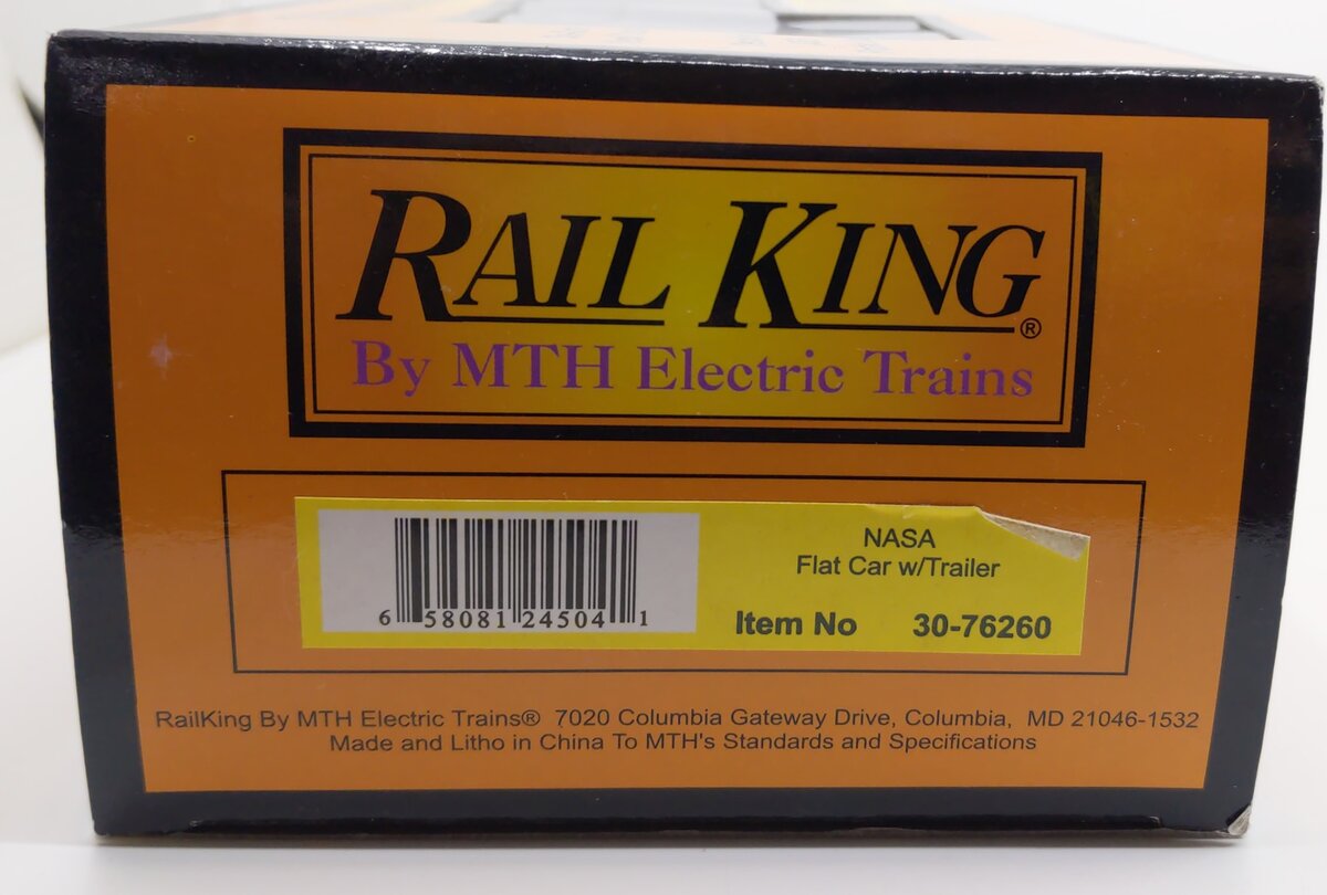 MTH 30-76260 O Gauge NASA Flatcar w/Trailer