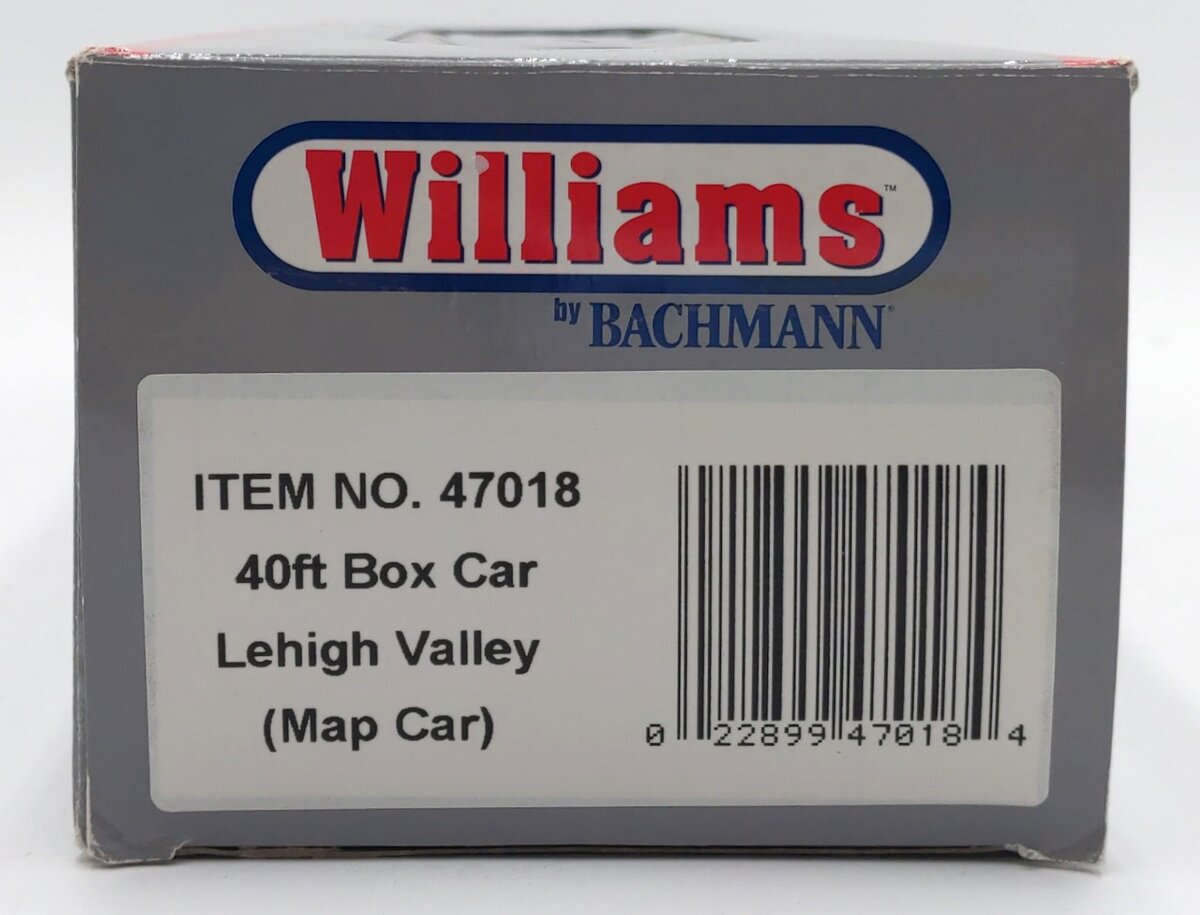 Williams 47018 O Lehigh Valley 40' Steel 3-Rail Boxcar (Main Line Map) MT/Box