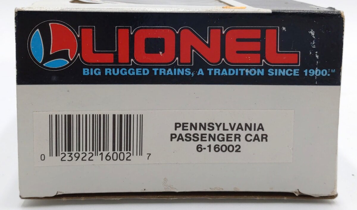 Lionel 6-16002 O Gauge Pennsylvania Tuscan Coach Car #16002 LN/Box