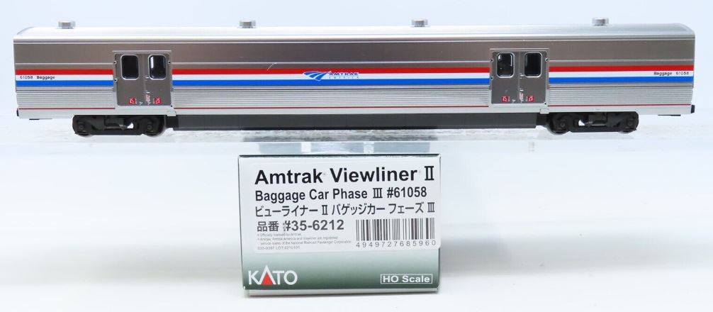 Kato 35-6212 HO Amtrak Viewliner II Phase III Baggage Car #61058