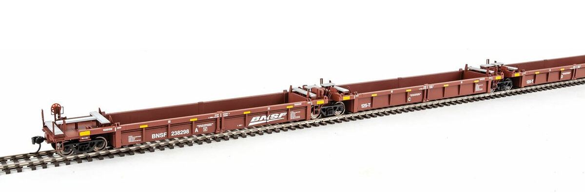 Walthers 910-55607 HO Scale BNSF Thrall 5-Unit Rebuilt 40' Well Car #238298