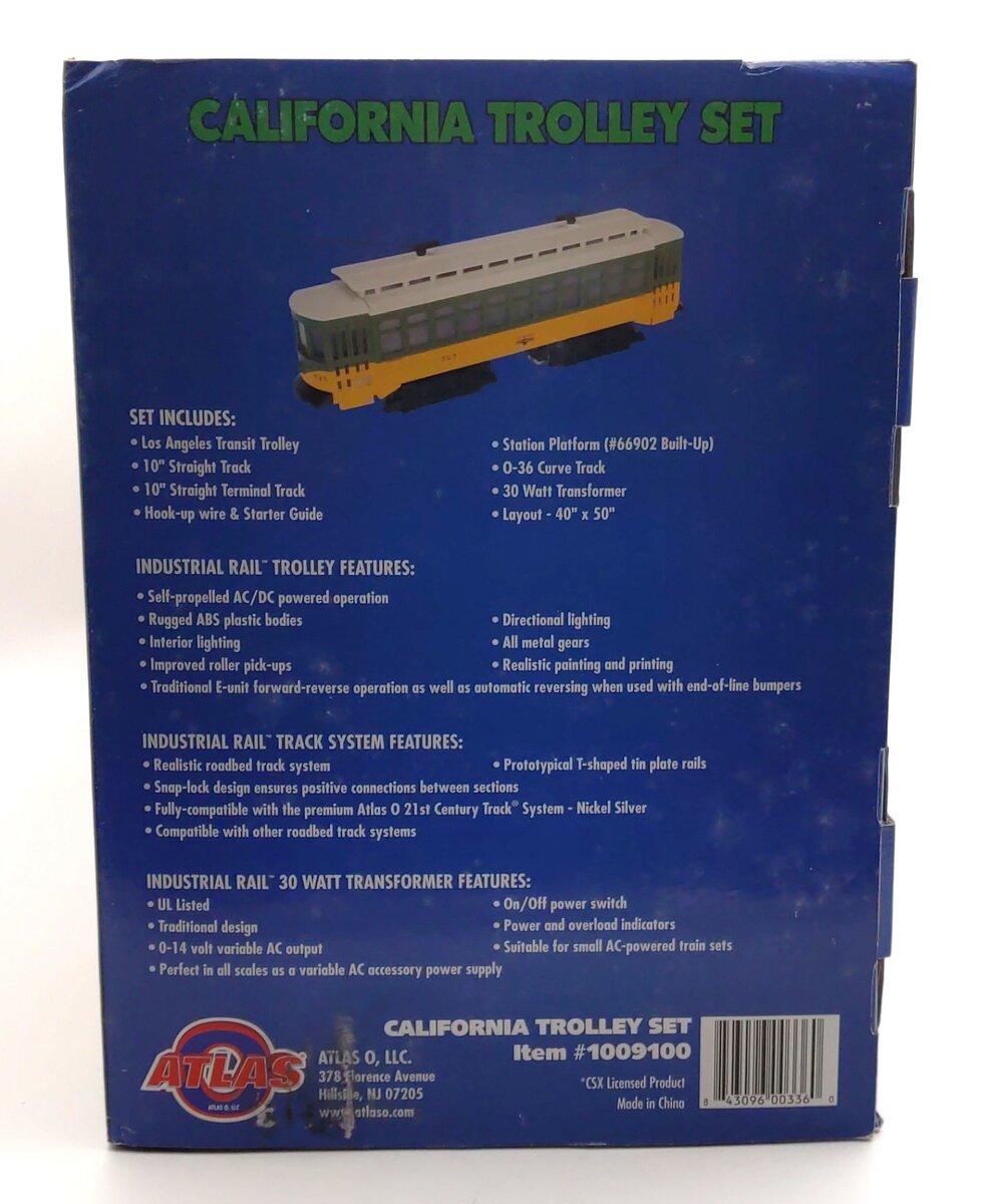 Atlas 1009100 Industrial Rail California O Gauge Trolley Set