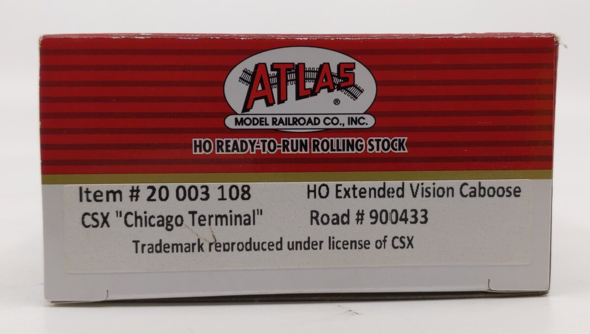 Atlas 20003108 HO CSX Extended Vision Caboose #900433