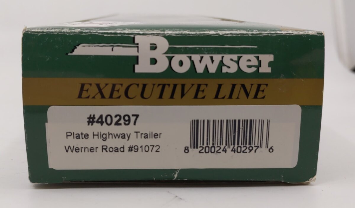 Bowser 40297 1:87 HO Werner Road Plate Highway Trailer #91072