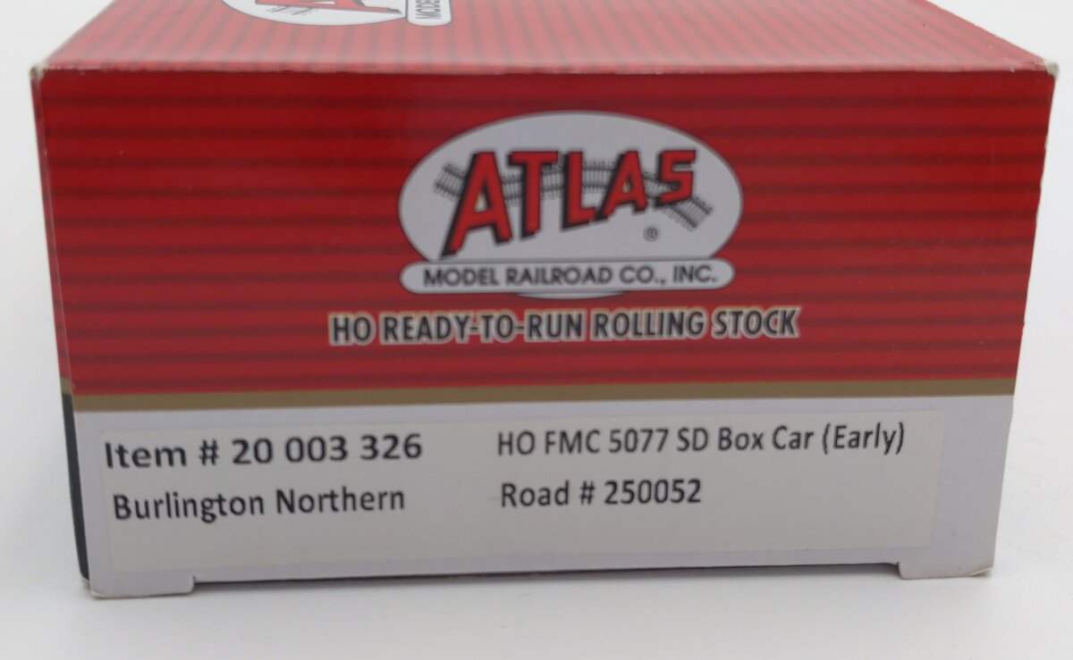 Atlas 20003326 HO Burlington Northern FMC 5077 Single Door Boxcar #250052
