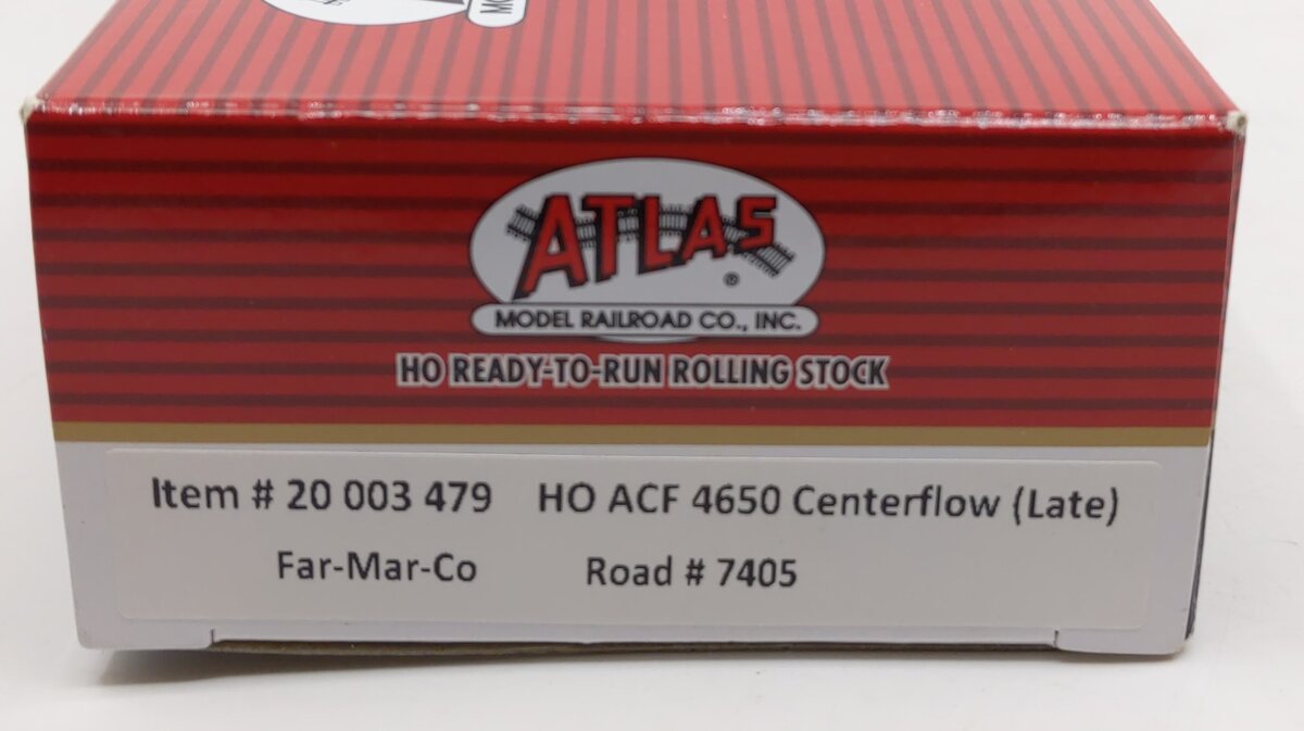 Atlas 20003479 HO Far-Mar-Co ACF 4650 Centerflow Covered Hopper #7405