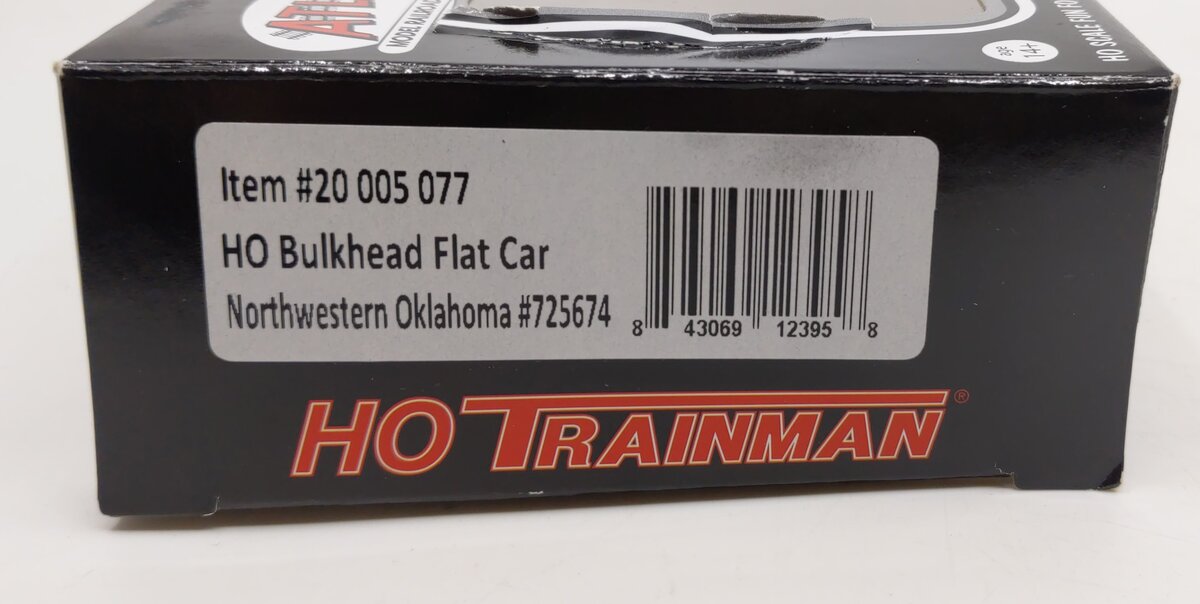 Atlas 20005077 HO Northwestern Oklahoma Trainman® 62' Bulkhead Flat Car #725674