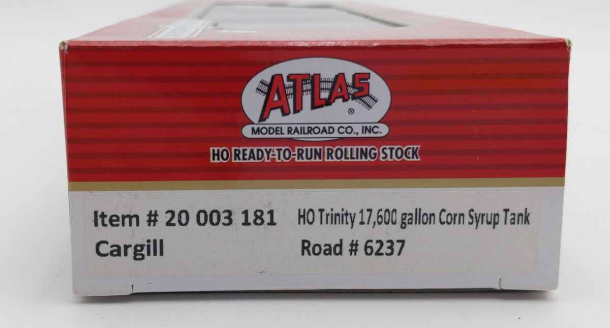 Atlas 20003181 HO CRGX Trinity 17,600 Gallon Corn Syrup Tank Car #6237