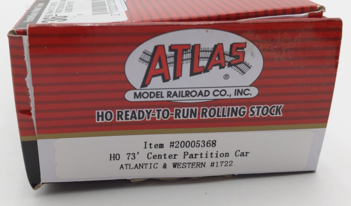 Atlas 20005368 HO Atlantic and Western 73' Center Partition Car #1722