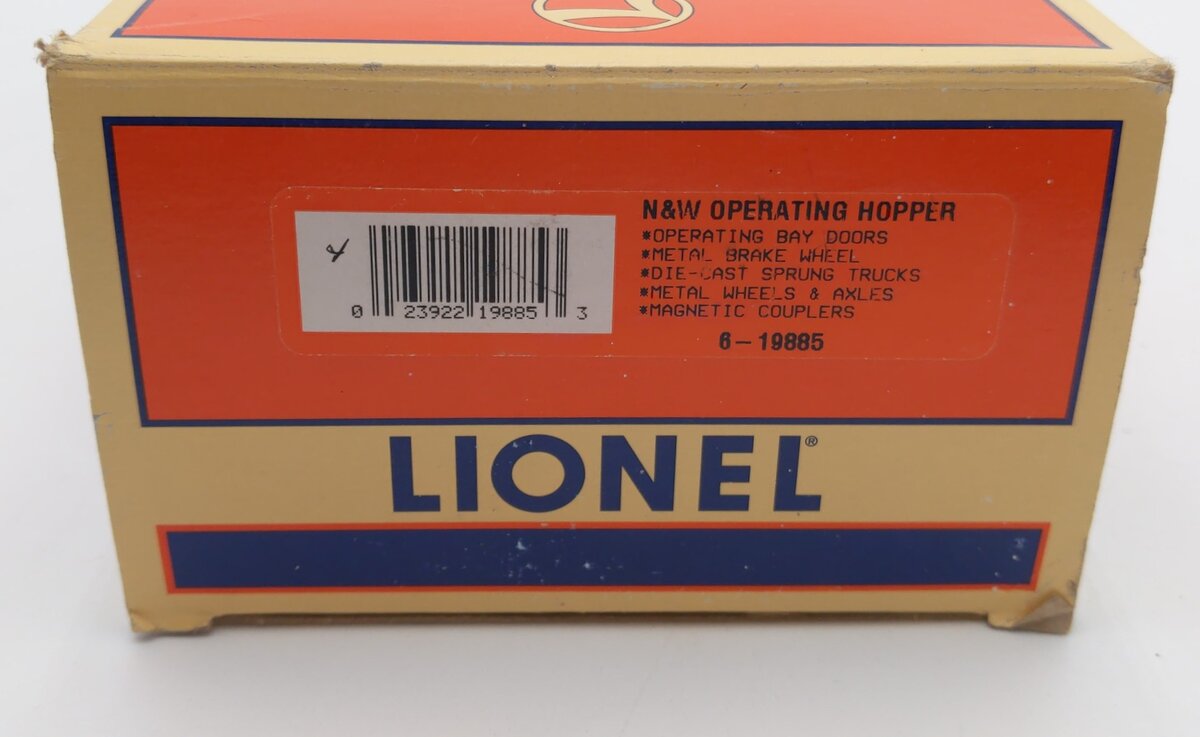 Lionel 6-19885 O Gauge Norfolk & Western Operating 2-Bay Hopper #22000