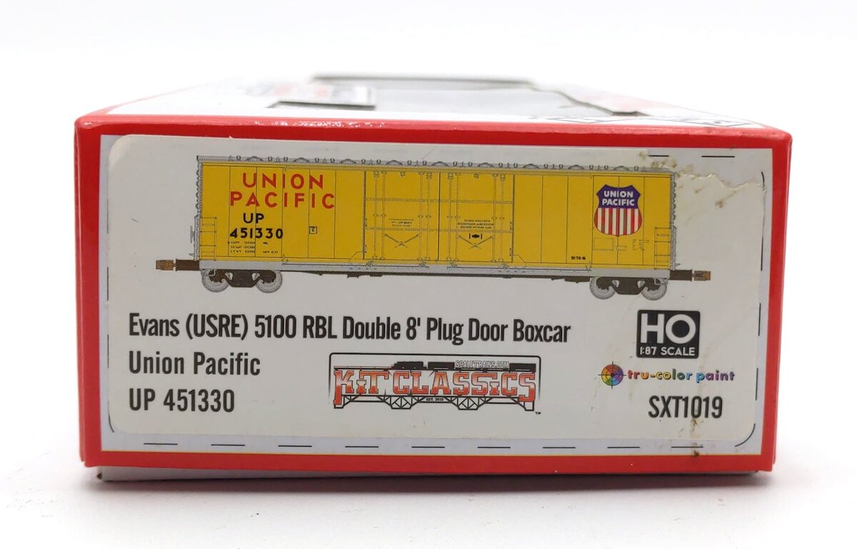 Scale Trains 1019 HO UP Evans USRE 5100 Double 8' Plug Door Boxcar #451330