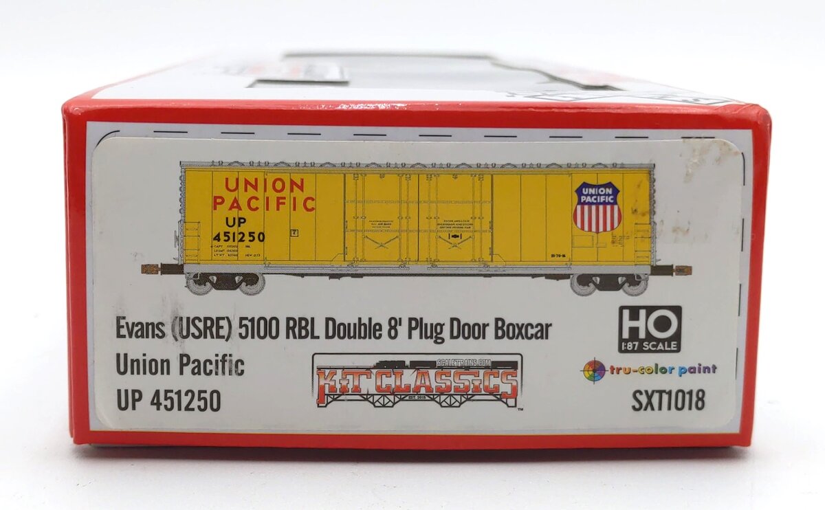Scale Trains 1018 HO UP Evans (USRE) 5100 RBL 8' Double-Plug-Door Boxcar #451250