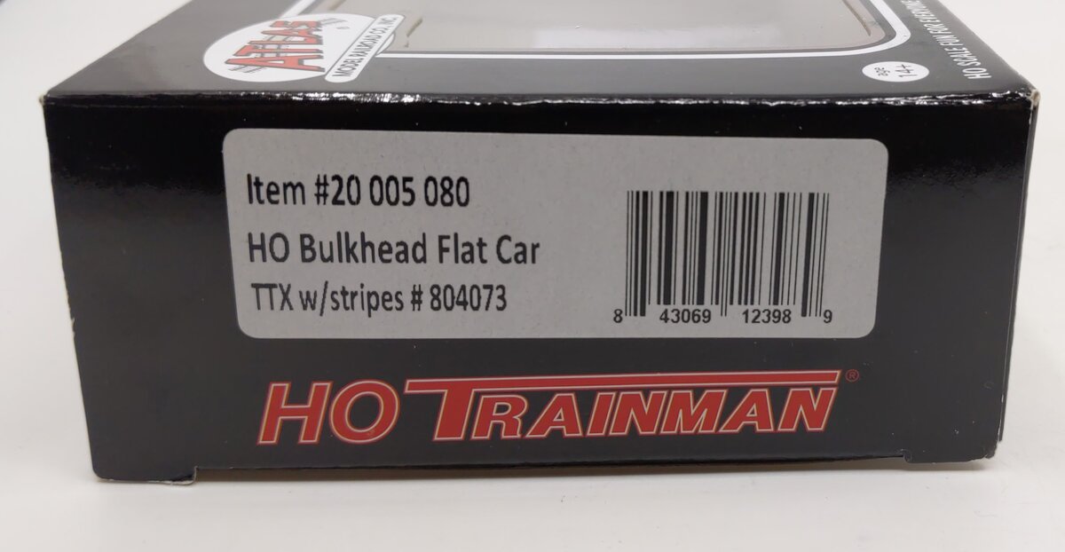 Atlas 20005080 HO Scale TTX Trainman® 62' Bulkhead Flat Car #804073