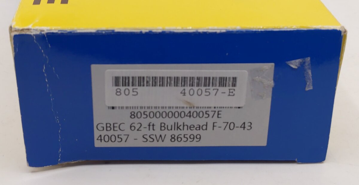 Wheels of Time 40057 HO Gun 62' BH Flat SSW 86599