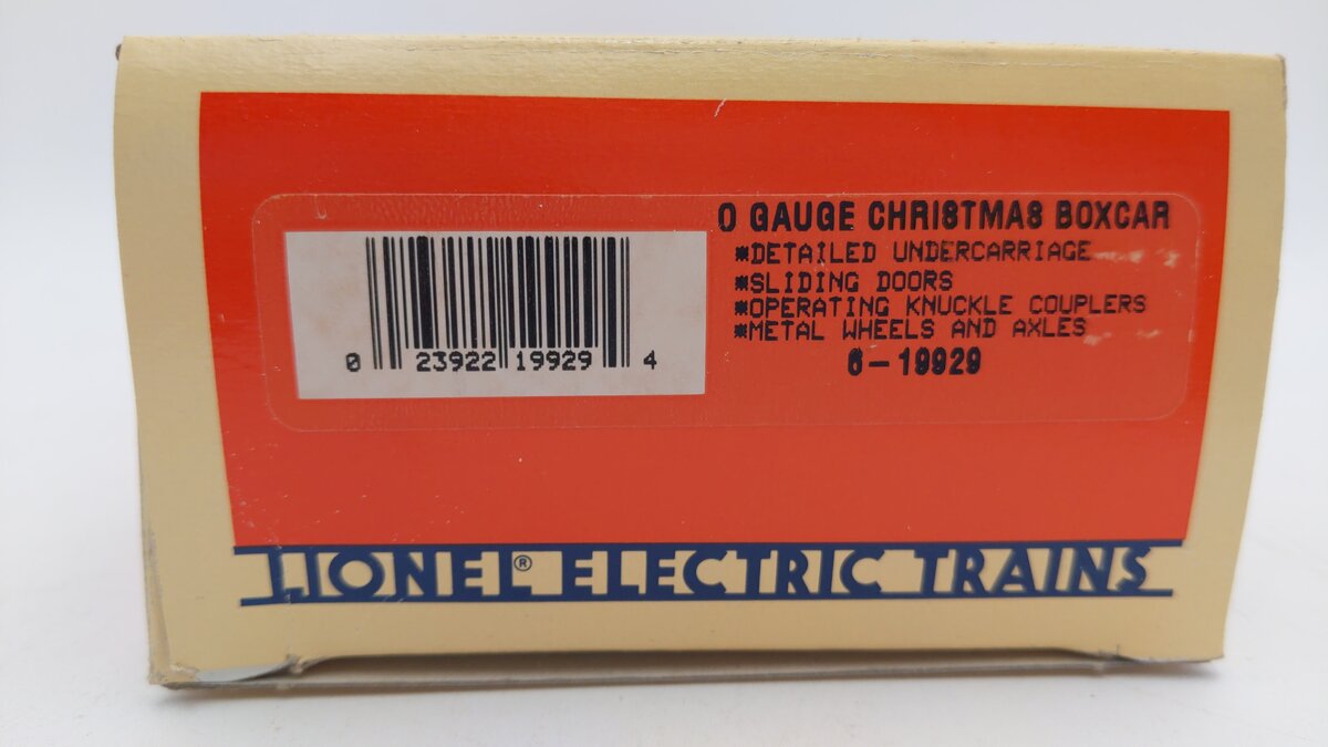 Lionel 6-19929 O Gauge 1994 Christmas Boxcar NIB