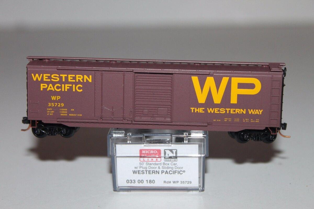 Micro-Trains 03300180 N Western Pacific 50' Plug & Sliding Door Boxcar #35729 NIB