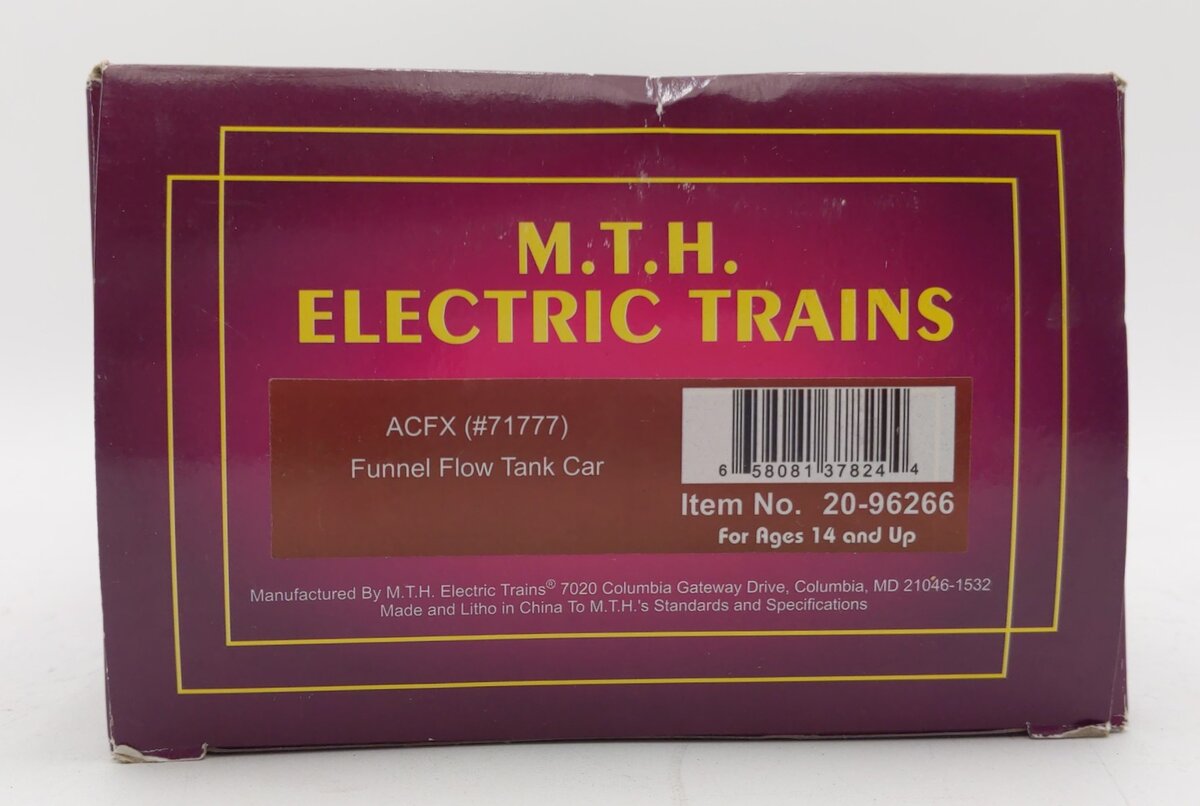 MTH 20-96266 O Gauge ACFX Funnel Flow Tank Car #71777